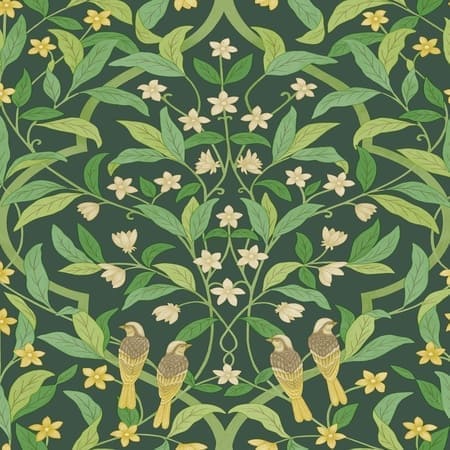 117/10029-CS Jasmine & Serin Symphony Yellow Green Forest Cole & Son Wallpaper