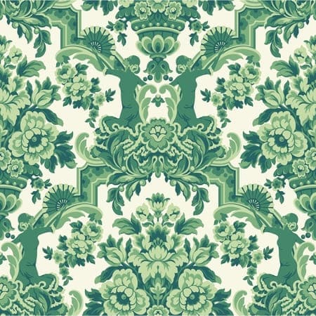 117/13040-CS Lola Forest Greens On White Cole & Son Wallpaper