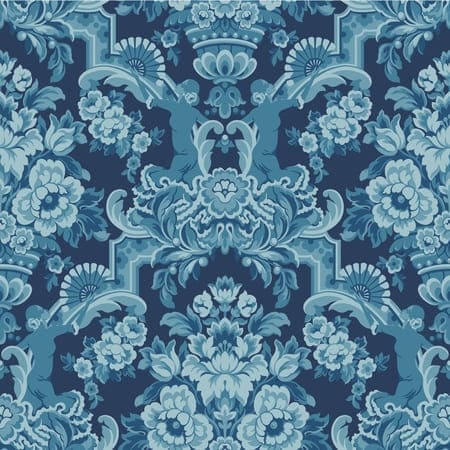 117/13041-CS Lola China Blues On Midnight Cole & Son Wallpaper