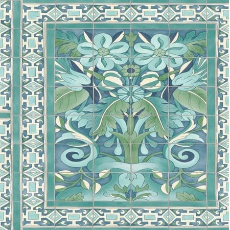 117/5014-CS Triana Teal & Dark Teal On Denim Cole & Son Wallpaper