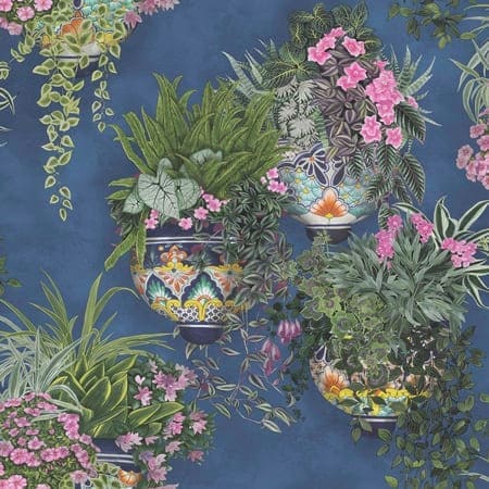 117/9026-CS Talavera Fuchsia Forest Green Cerulean Sky Cole & Son Wallpaper