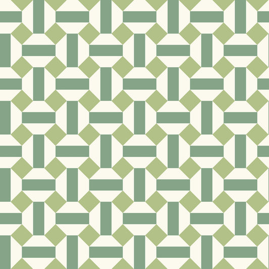 117/12038-CS ALICATADO LEAF GREENS ON CHALK  COLE & SON Wallpaper