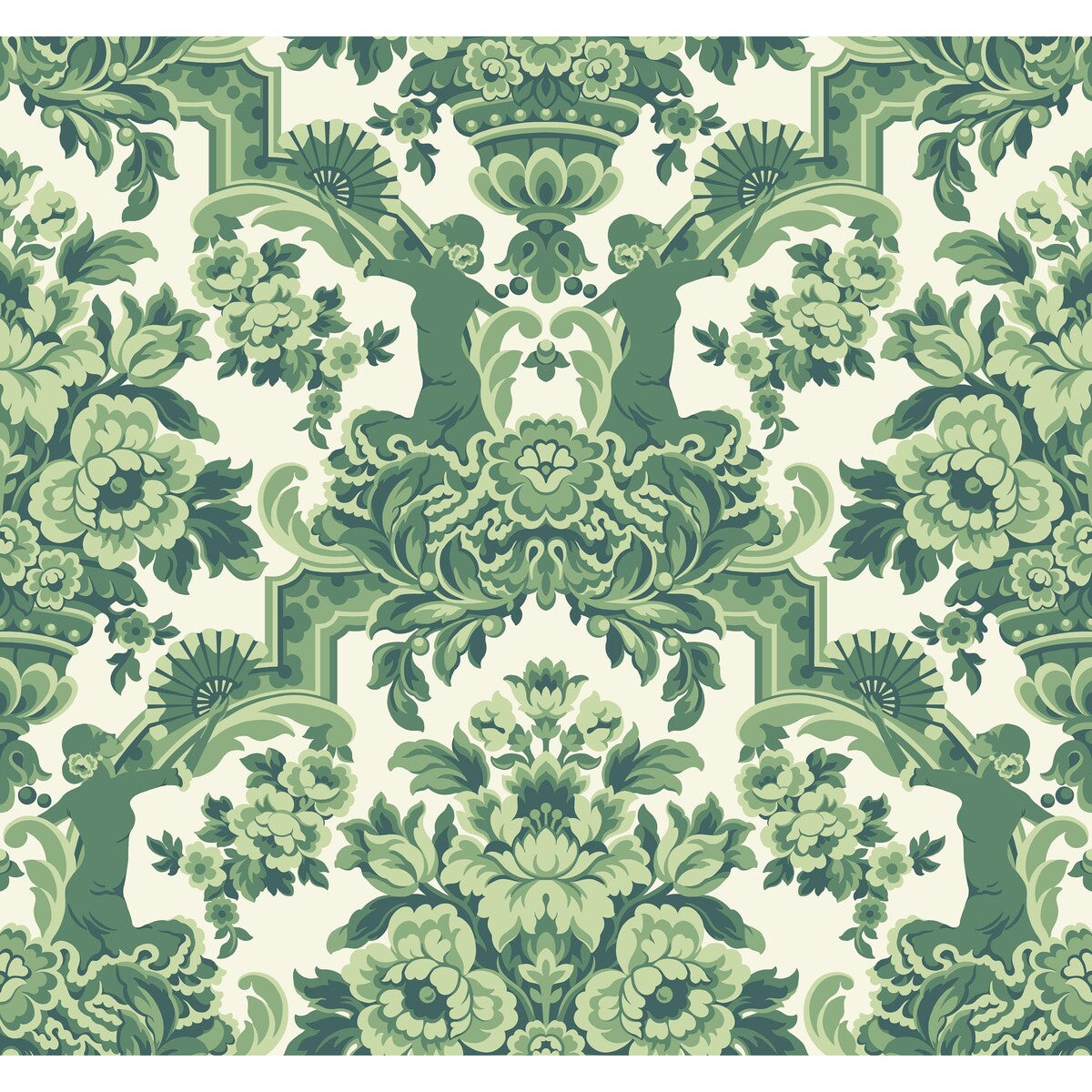 117/13040-CS Lola Forest Greens On White Cole & Son Wallpaper
