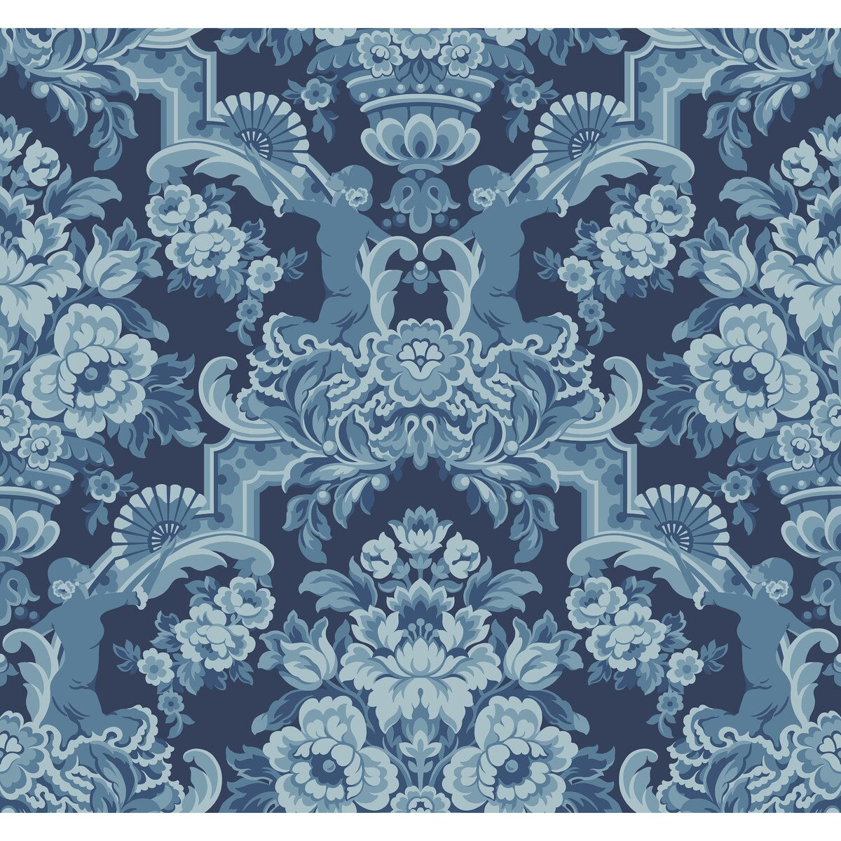 117/13041-CS Lola China Blues On Midnight Cole & Son Wallpaper