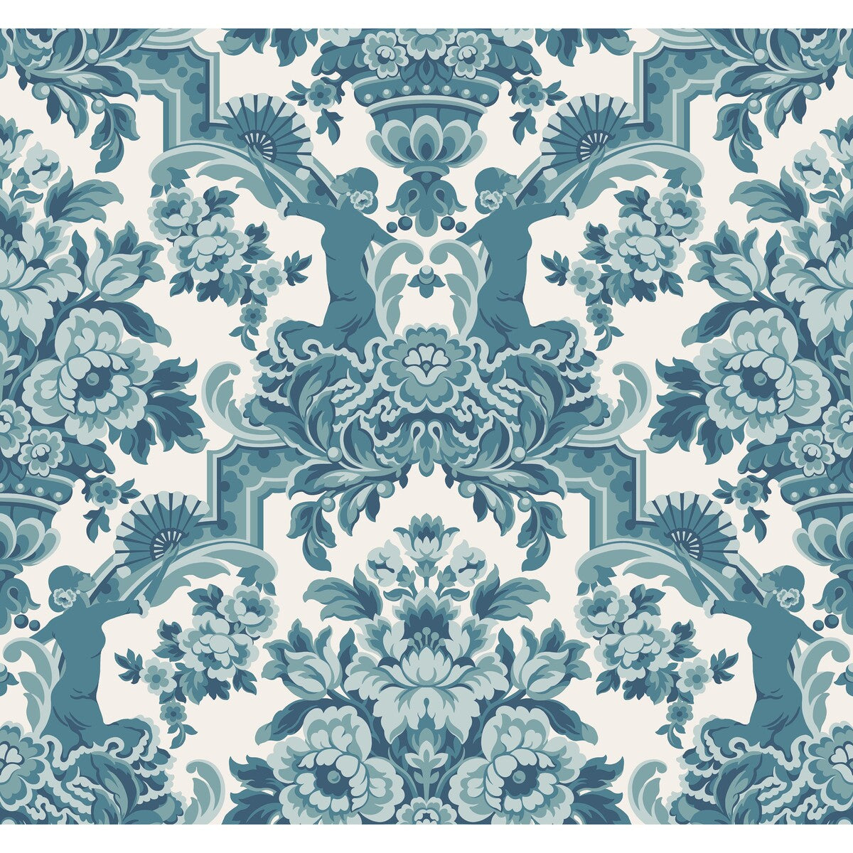 117/13042-CS LOLA PETROL BLUES ON WHITE  COLE & SON Wallpaper