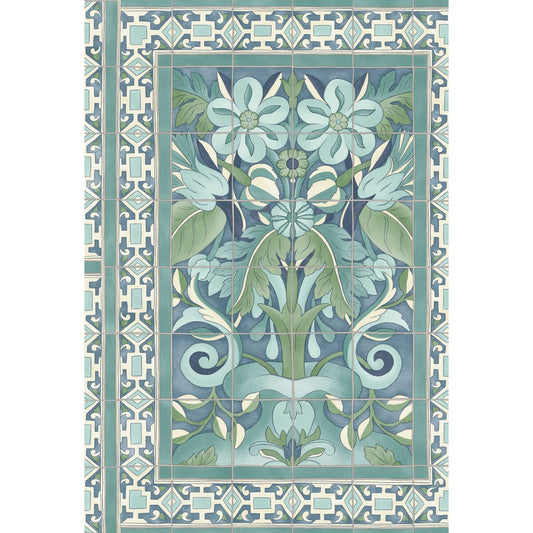 117/5014-CS Triana Teal & Dark Teal On Denim Cole & Son Wallpaper