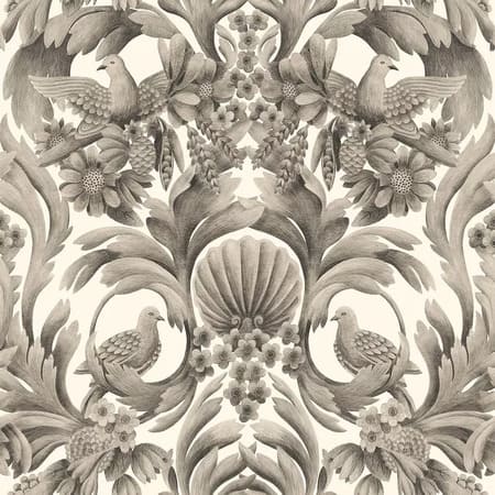 118/9020-CS GIBBONS CARVING Soot Stone Cole & Son Wallpaper