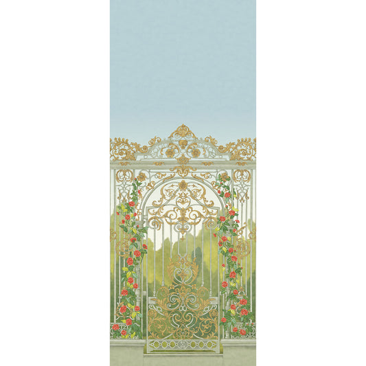 118/8017-CS TIJOU GATE Spring Green Cole & Son Wallpaper