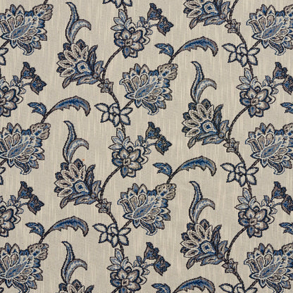 1191 Floral Persian Blue  Blue Charlotte Fabrics