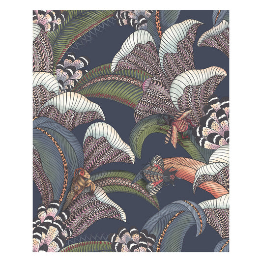 119/1006-CS HOOPOE LEAVES MIDNIGHT COLE & SON Wallpaper