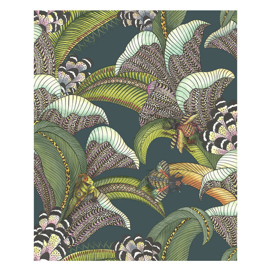 119/1007-CS HOOPOE LEAVES VIRIDIAN COLE & SON Wallpaper