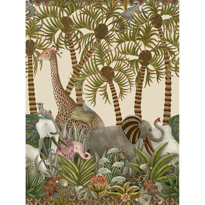 119/11047-CS LETABA MARCH GRASSCLOTH SPGRN&GNGR/CRM COLE & SON Wallpaper