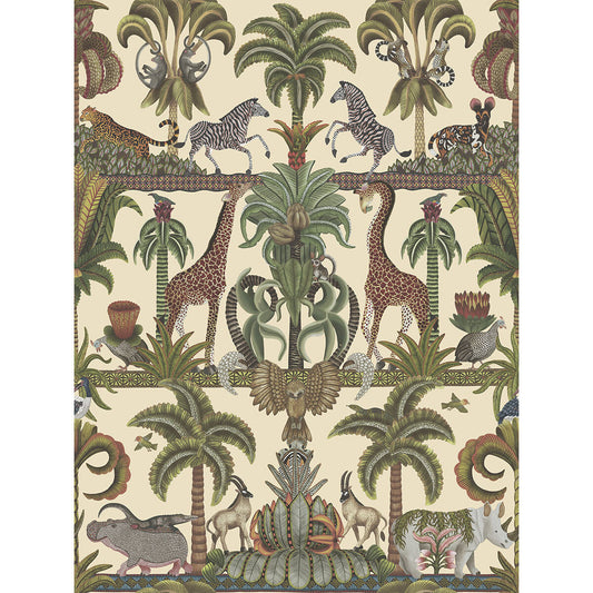 119/5026-CS AFRIKA KINGDOM OLGREEN & SPGREEN/CREAM COLE & SON Wallpaper