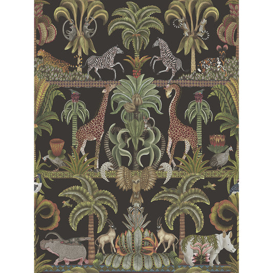 119/5027-CS AFRIKA KINGDOM OLVGRN&SPGRN/BCK COLE & SON Wallpaper