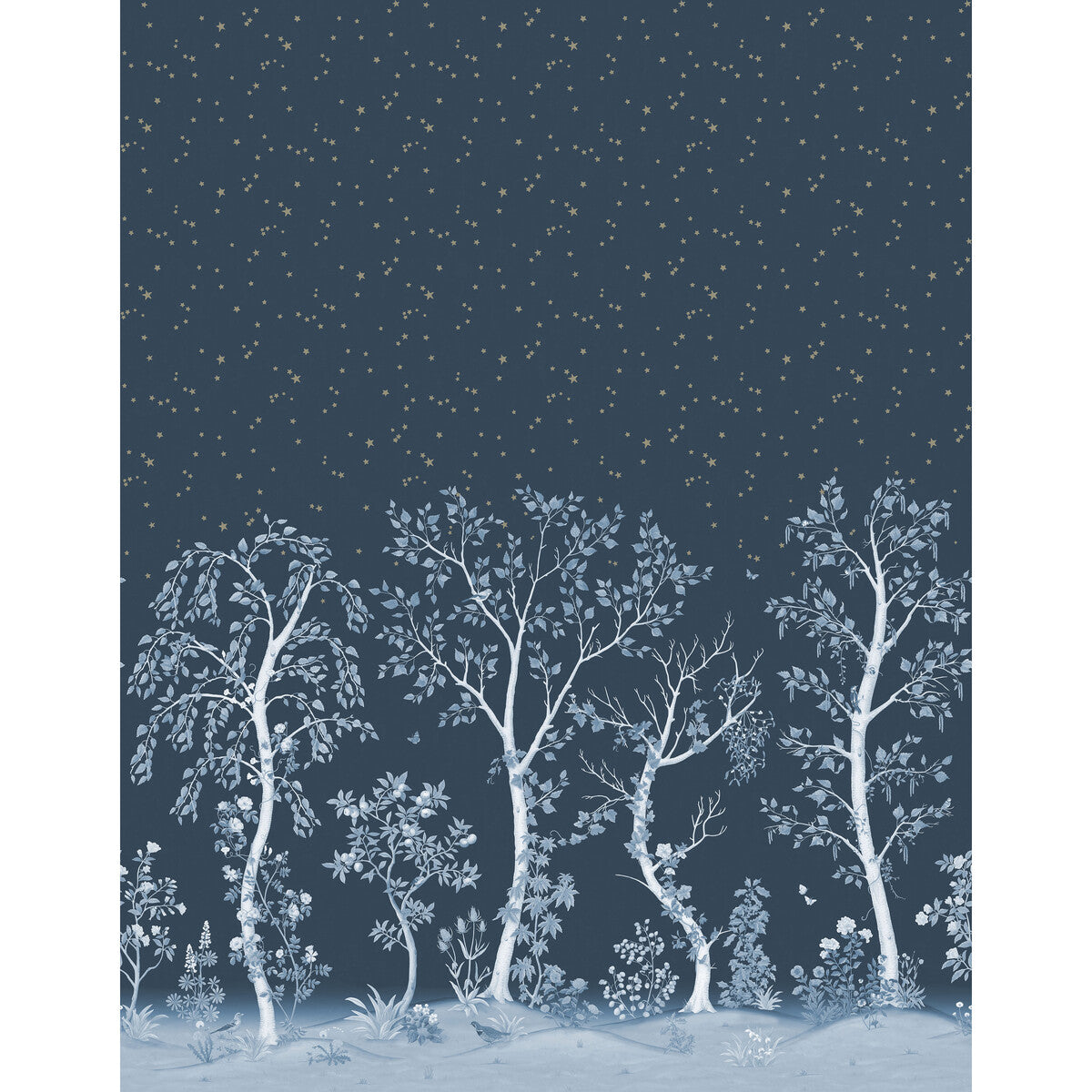 120/6025-CS SEASONAL WOODS MIDNIGHT COLE & SON Wallpaper