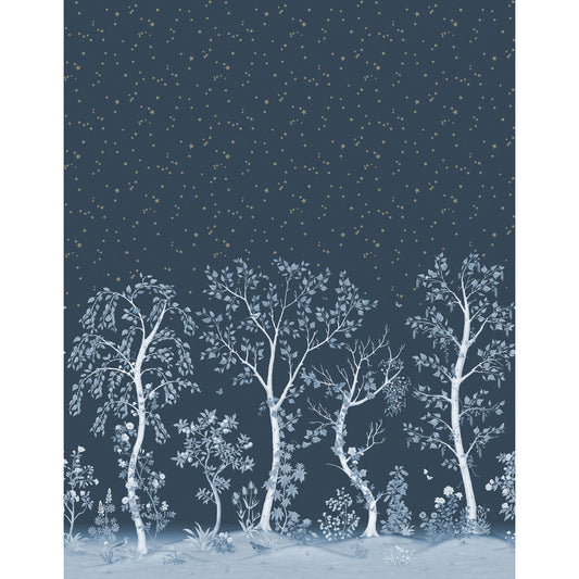 120/6025-CS SEASONAL WOODS MIDNIGHT COLE & SON Wallpaper