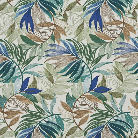 1239 Leaves,Tropical & Botanical Blue,Green Charlotte Fabrics Prints
