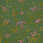 124/1005-CS HUMMINGBIRDS SAGE/PINK COLE & SON Wallpaper