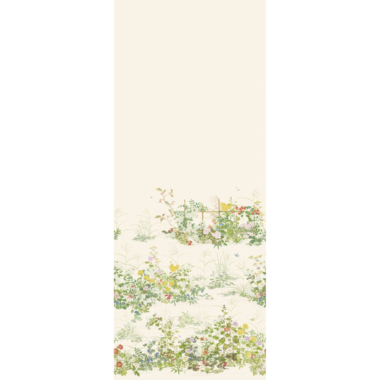 126/7026-CS COLE & SON SCENIC FLORA NATURAL WHITE