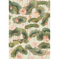 126/9032-CS COLE & SON LILY LOTUS ORANGE & OLIVE