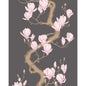 128/1001-CS COLE & SON MAGNOLIA TREE CHARCOAL/PINK
