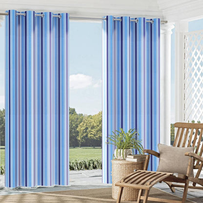 1292 Stripe Ocean Blue Charlotte Fabrics
