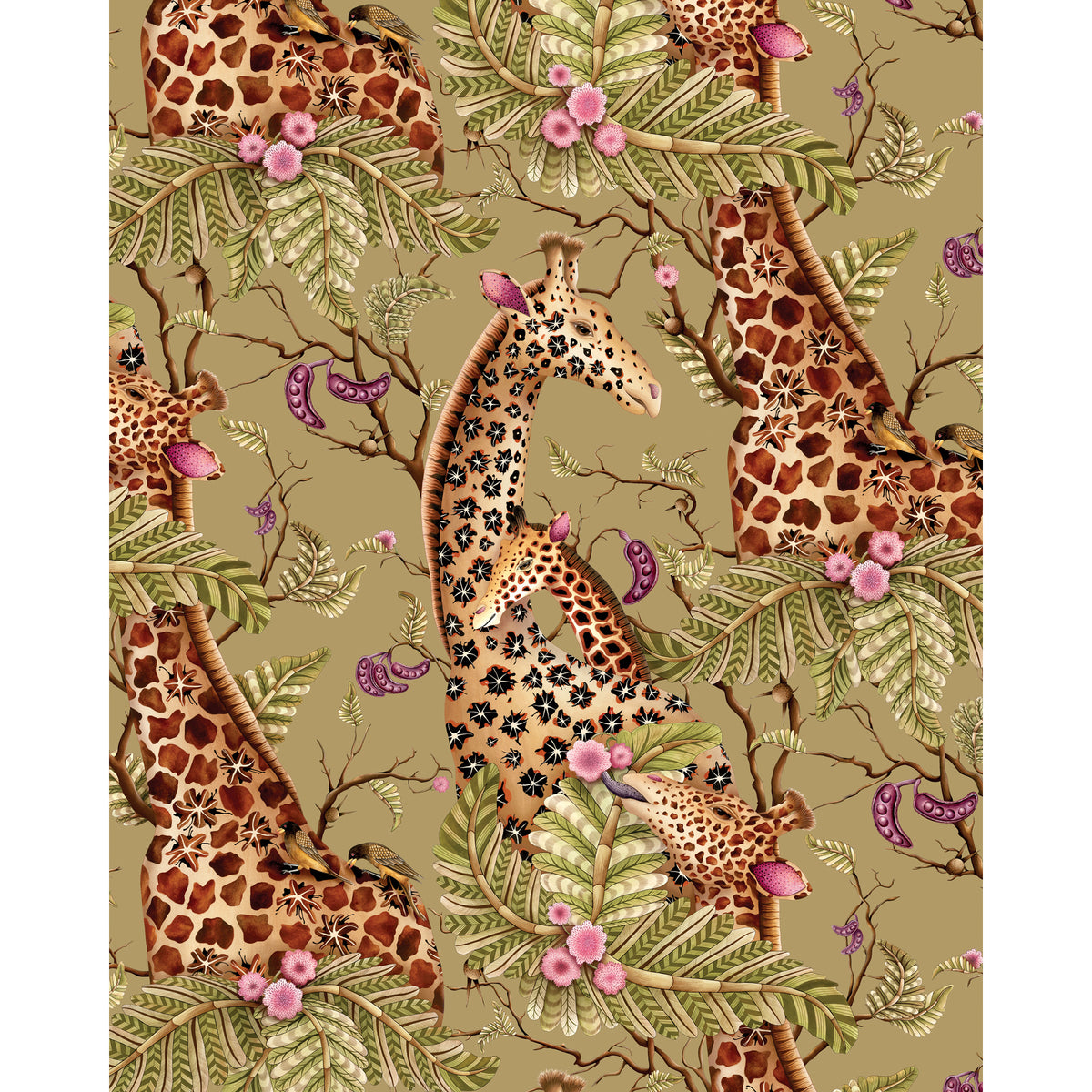 129/3013-CS COLE & SON ROYAL GIRAFFE SAFARI