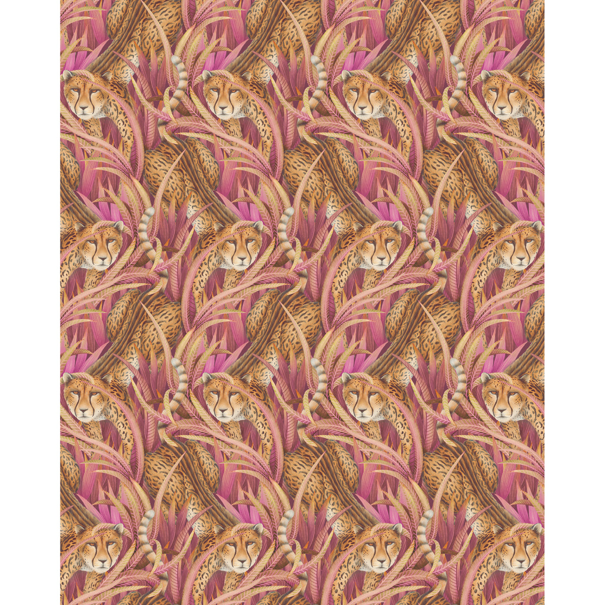 129/8045-CS COLE & SON CHEETAH PROWL CERISE