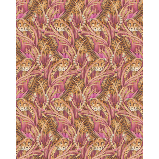 129/8045-CS COLE & SON CHEETAH PROWL CERISE