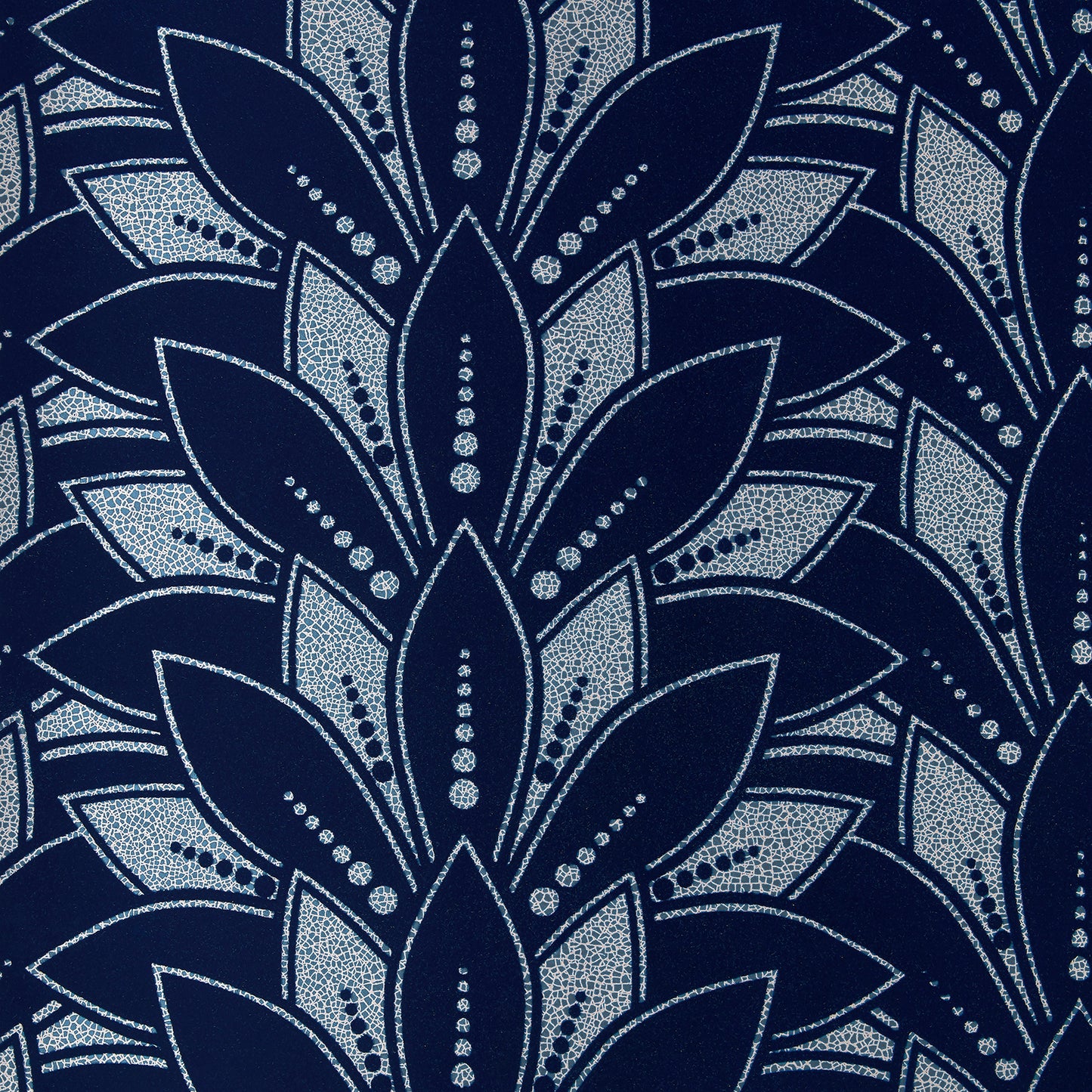 139FLOCK01 1838-Wallcoverings WALLPAPER - WP # 01 MIDNIGHT ELODIE