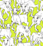 14105X Marimekko Marimekko Vol. 5 Wallpaper Iltavilli Lime Green and Cream