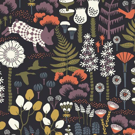 1452 HOPPMOSSE Midnight Schumacher Wallpaper