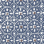 149-57WP NITIK II Navy Brown On Almost White Quadrille Wallpaper