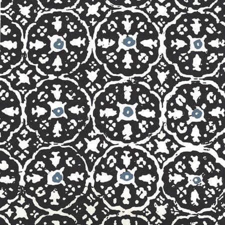 149-58WP NITIK II Black Navy On Almost White Quadrille Wallpaper