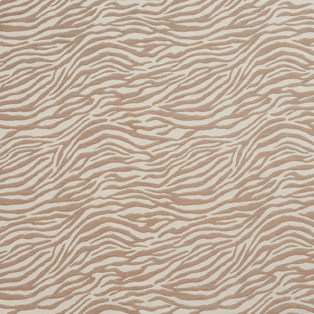1590 Animal Print Zebra/Taupe Beige & Taupe Charlotte Fabrics