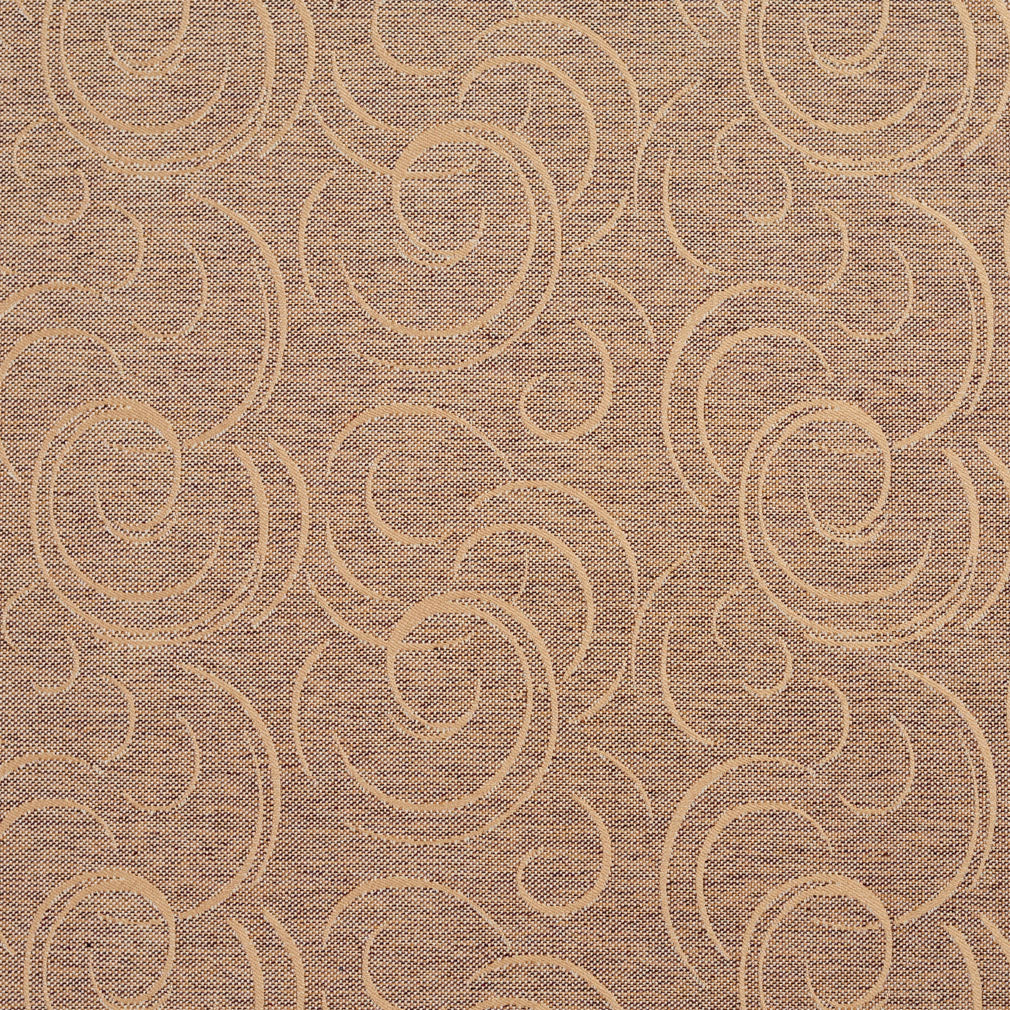 1648 Abstract & Geometric Antique Swirl Brown Charlotte Fabrics