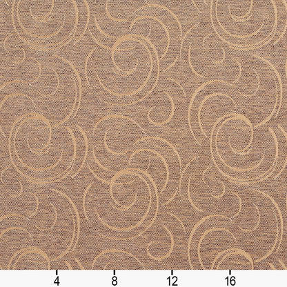 1648 Abstract & Geometric Antique Swirl Brown Charlotte Fabrics