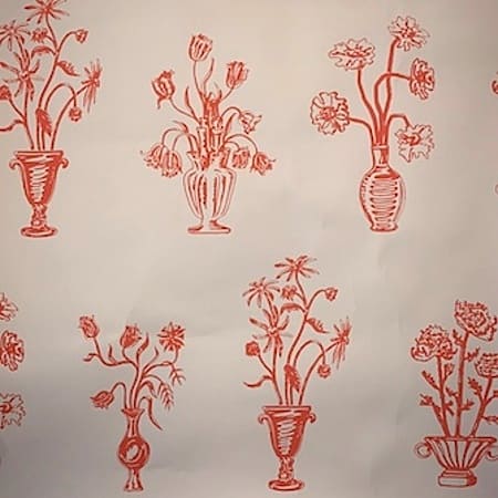 POSY Tangerine On Paper Brown Bag Katie Ridder Wallpaper