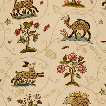 172760 LA MENAGERIE Cream Schumacher Fabric