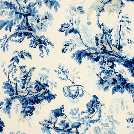 172852 PLAISIRS DE LA CHINE Porcelain Schumacher Fabric