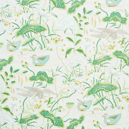 172939 LOTUS GARDEN Leaf Schumacher Fabric