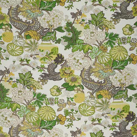 173279 CHIANG MAI DRAGON Citrus Schumacher Fabric