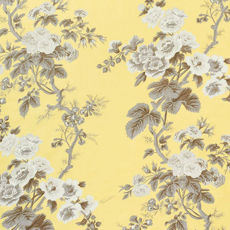 174456 PYNE HOLLYHOCK Buttercup Schumacher Fabric