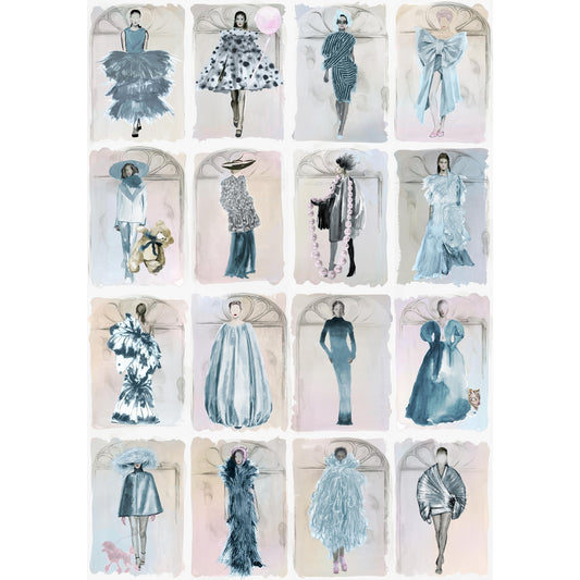175/2010M-CS COLE & SON COUTURE CAROUSEL W BLUE P