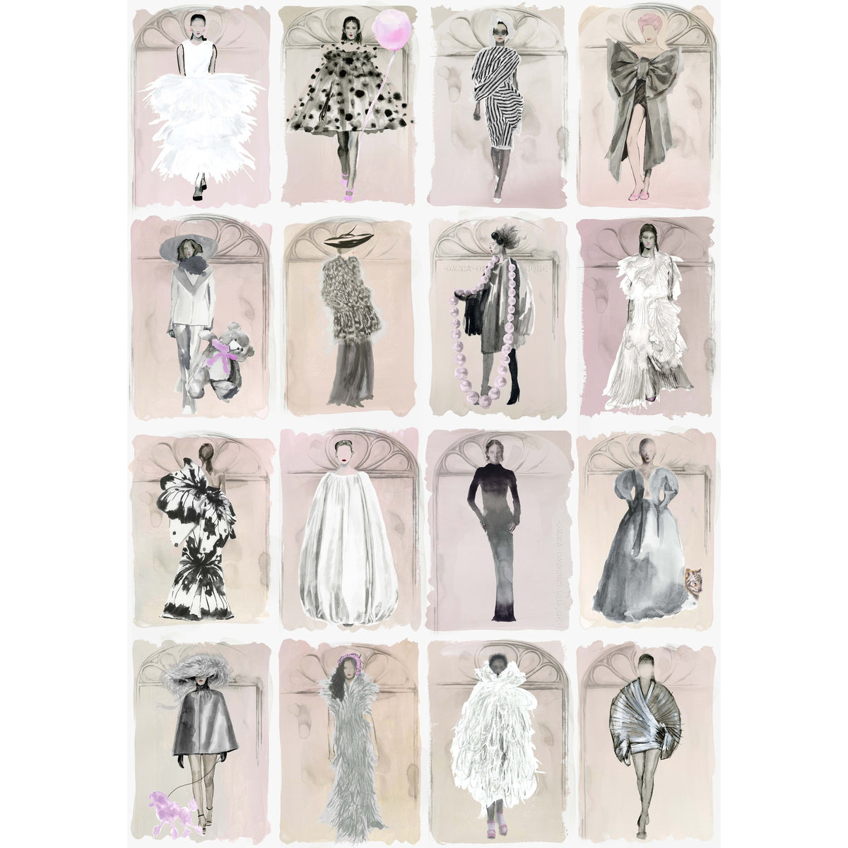 175/2012M-CS COLE & SON COUTURE CAROUSEL W BLUSH P