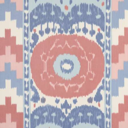 176065 SAMARKAND IKAT II Chambray Coral Schumacher Fabric