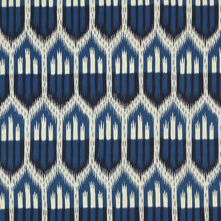 176084 BUKHARA IKAT Indigo Schumacher Fabric