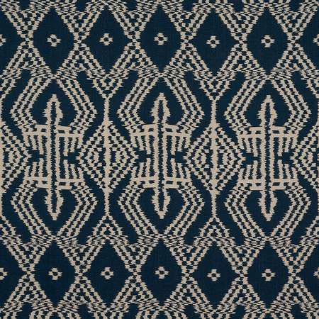 176095 ASAKA IKAT Indigo Schumacher Fabric