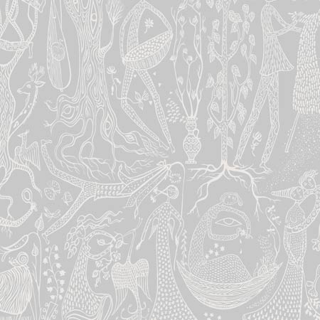 1762 POÈME D'AMOUR Grey Schumacher Wallpaper