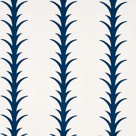 177635 ACANTHUS STRIPE Navy Schumacher Fabric